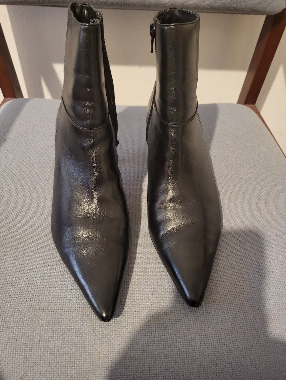 Black Booties - Like New Leather Upper Great Condition